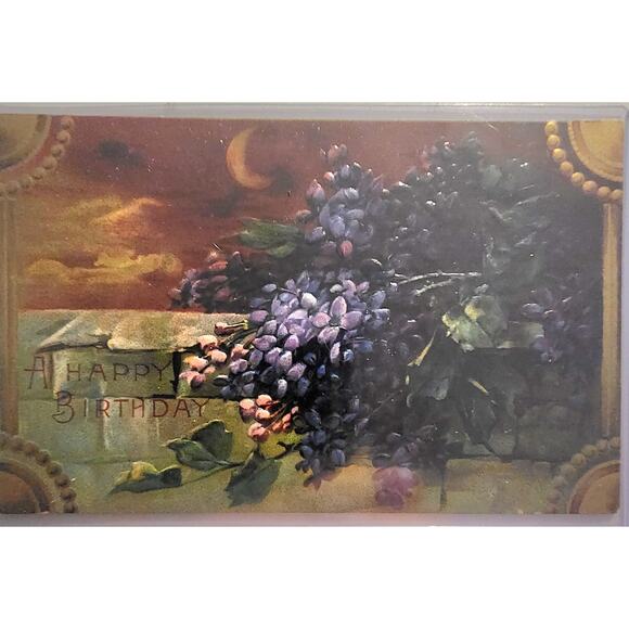 Lot Of Four Vintage Antique Embossed Postcards Flowers - Picture 4 of 9